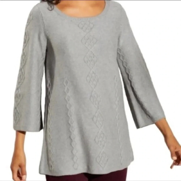 Soft Surroundings Women Cable Knit Sweater XS Silk Cashmere Blend Quiet Luxury - Picture 1 of 11